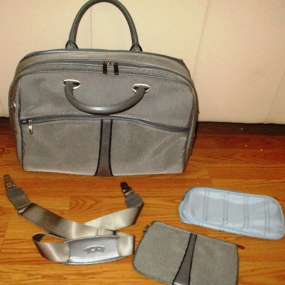 TUMI Elements Triple Compartment Laptop Carry On Bag with strap